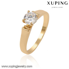 13958-Xuping Best Quality Simply Gold anillo de diseño para bodas